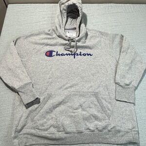 Champion Hoodie Mens XXL‎ Sweatshirt Spellout Logo Heavyweight